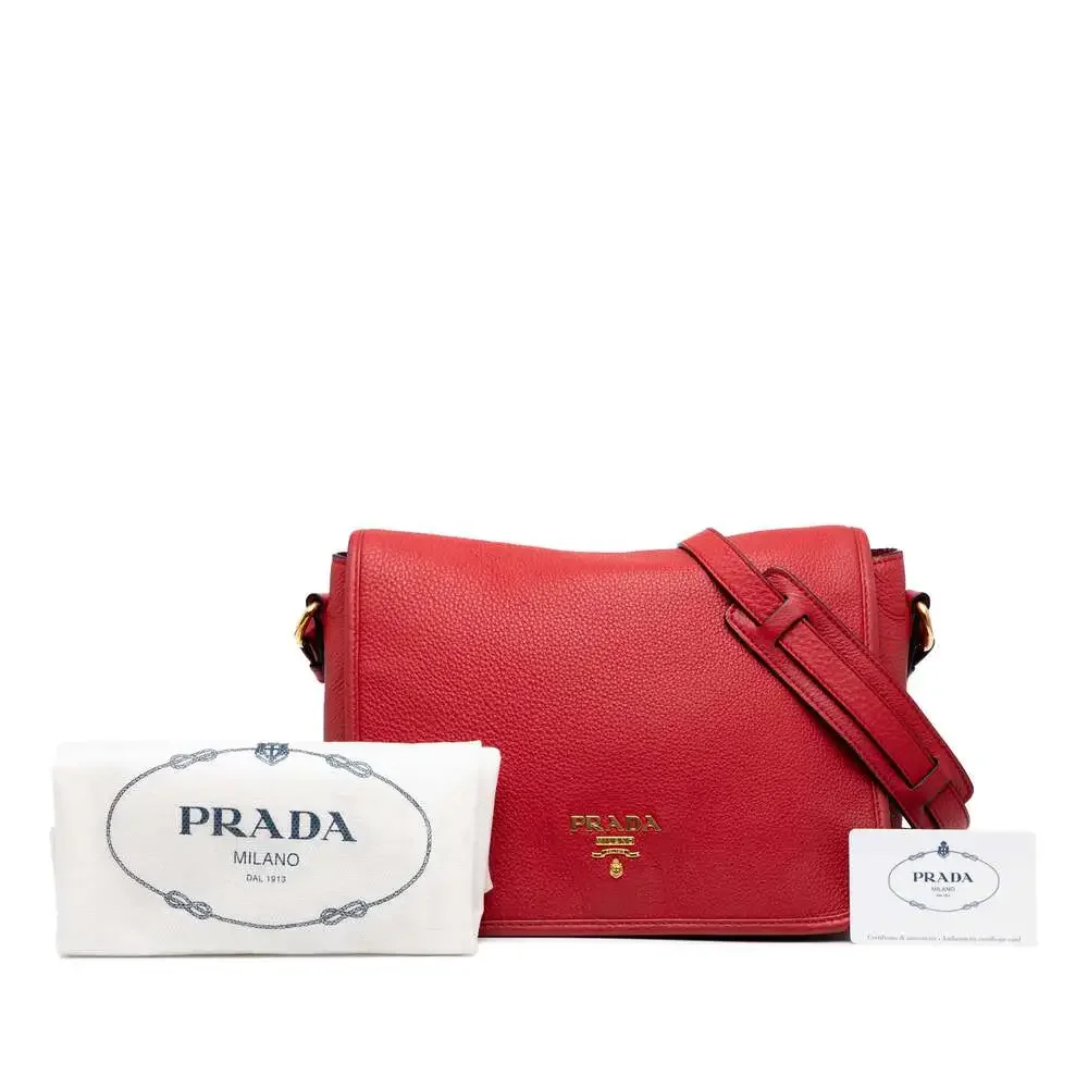 Prada Flap Messenger Bag Vitello Phenix #245986P91B - Picture 8 of 8